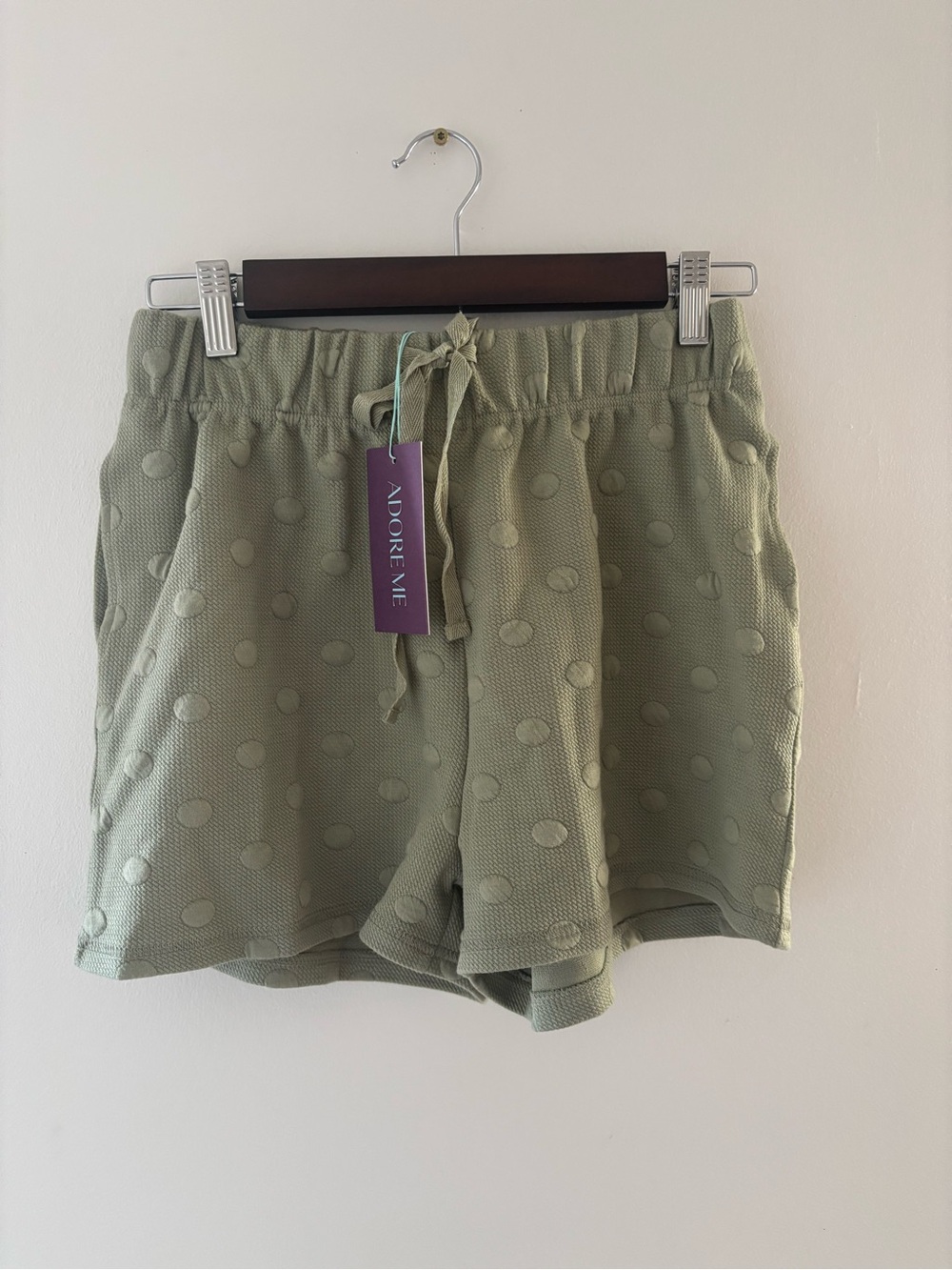Adore Me sage Green Textured Dot Lounge Shorts size medium